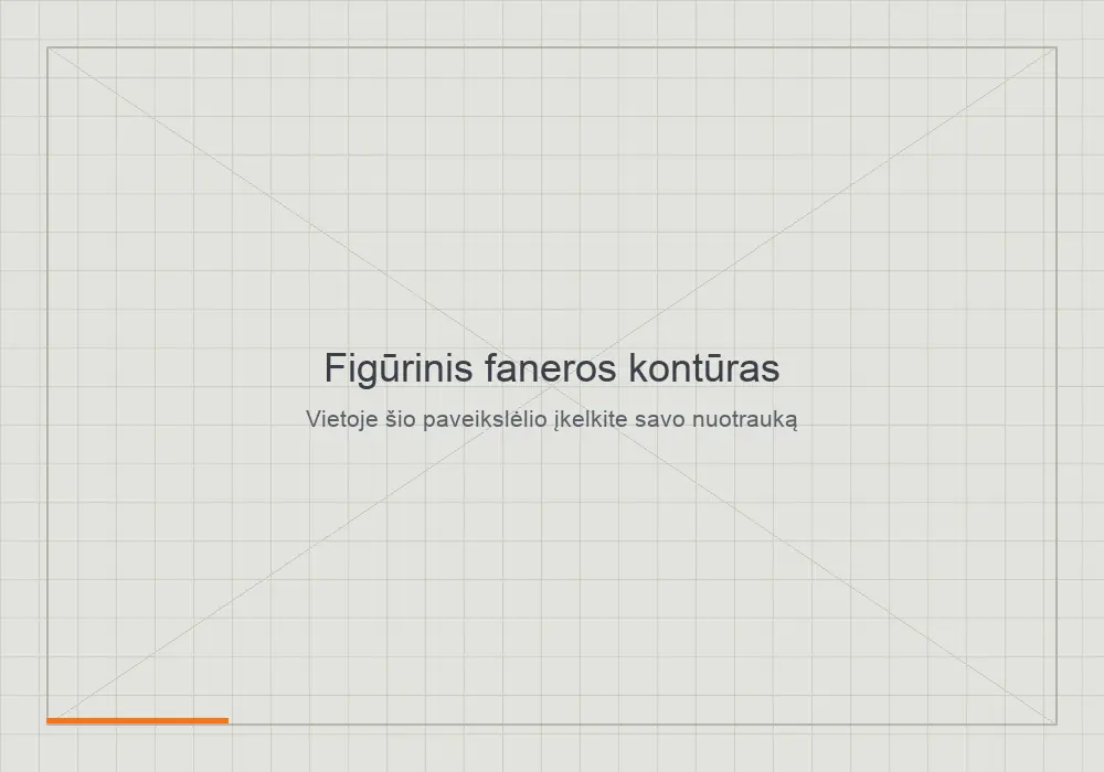 Figūrinis faneros kontūras po CNC frezavimo