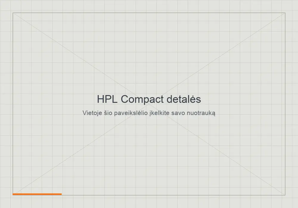 HPL Compact plokštės detalė su CNC išpjauta kiauryme