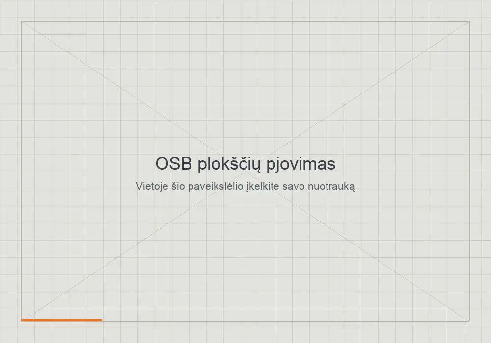 Pagal matmenis supjaustytos OSB plokštės detalės